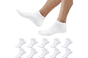 Falechay 10 Paires Chaussette Hommes Socquettes Femme Coton Chaussettes Basses Sport Courtes Respirantes Unisexe