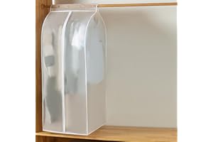 GQC Staubdichte Kleidersäcke,Kleiderschutzhüllen Transparente PEVA Kleiderhülle Große Kleiderschutzhülle für Kleidung mit Reißverschluss Staubschutz Aufbewahrungstasche für Anzug Mantel T-Shirt Jacke