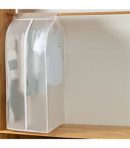 Newaner Housse Anti Mite Translucide 110cm, Rangement De Vêtements Avec Zip, Résistant à L'Humidité Et La Poussière