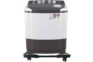 SWAURSAHA Premium Heavy Duty Metal Semi Automatic Washing Machine Stand Semi Automatic Adjustable Trolley Load Carrying Capacity Upto 150Kgs. (Min:18X25", Max:25X35")