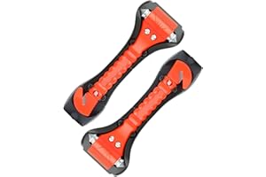 HETING-YQ 2 Piezas Martillo de Seguridad Martillos de Emergencia Coche con Cortacinturones 2 en 1 Herramienta de Escape de Emergencia para Romper la Ventana, Cortar el Cinturón