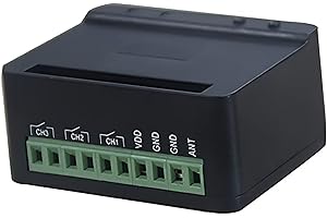 ALIRANTA Récepteur radio compatible avec Hörmann HSM2 / HSM4 / HS1 / HS2 / HS4 / HSE2 / HSD2 / HSP4 868 / HSZ1 868 Récepteur 2 canaux Rolling & Fixed Code 300-868 MHz 12-24 VAC/DC