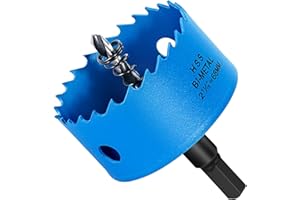 HYCHIKA BETTER TOOLS FOR BETTER LIFE HYCHIKA - Sega a tazza da 68mm, bimetallica, per avvitatore a batteria e trapani per alluminio, legno, piastrelle, piastra in PVC e piastra in plastica