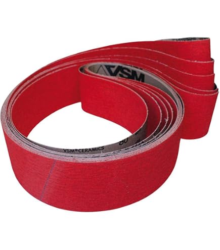 Lot De 5 Bandes Abrasives Olbrich 75x2000mm - Grain 40 - Pour Acier, Bois, Métal