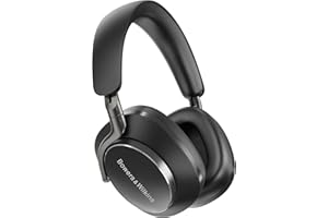 Bowers & Wilkins Px8 Over-Ear-Kopfhörer mit Geräuschunterdrückung, kabellos, Bluetooth 5.0, Schnellladung, 30 Stunden hochauflösende Wiedergabe, integriertes Mikrofon - Schwarz