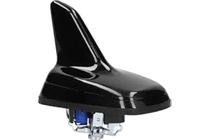 KIMISS Antenna a Forma di Pinna di Squalo 5Q0035507B5FQ Nera Lucida per Auto - Sostituzione in Metallo ABS per 5Q0 035 507 B, 5Q0035507B Tetto
