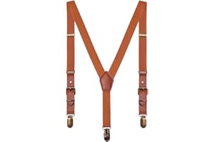 DEBAIJIA Baby Kinder Hosenträger Einfarbig Gürtel Elastisch Leder 3 Clips Jungen Mädchen Hosen Röcke Tutu Shorts Bequem Träger