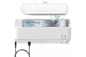 RAVSFBCA Ultrasonic Cleaner,Ultrasonic Jewelry Cleaner,Ultrasound Clean Machine Professional Sonic Portable Household Cleaner for Cleaning Jewelry,Eyeglass, Watches,Coins, Makeup Brush,