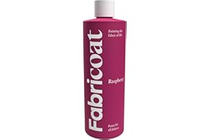 Pintura para telas Fabricoat - Restaura o cambia el color de cualquier tela - Pinta directamente sobre la tela - Transforma cualquier cosa - Sofás, pantallas de lámparas (500 ml, frambuesa)