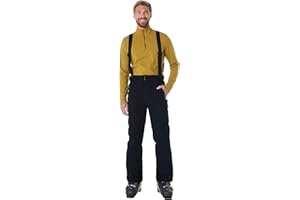 Killtec - Enosh, Pantaloni da Sci/Pantaloni Funzionali con Bretelle Rimovibili, Protezione Bordi e paraneve Uomo
