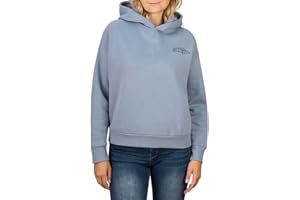 DENIMFY Bluza damska oversized DFEmily bluza z kapturem bluza streetwear nadruk niebieski beżowy czarny zielony S M L XL