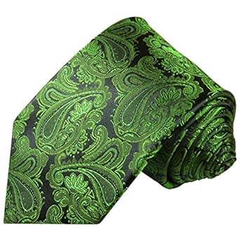 Krawatte koralle paisley Seide schmal 6cm mit Einstecktuch//Herren Seidenkrawatte Paul Malone