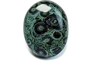 EUSICE - Jaspe Kambamba Pierre Naturelle de Madagascar, Galet Apaisement & Sérénité, 100% artisanal & fait-main, Jaspe Kambamba Haute Qualité Ethique pour Lithothérapie, Bien-être, Méditation et Yoga