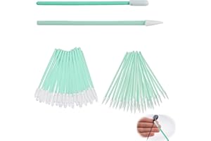 DOMICUBES 200 Pièces Bâtonnets De Nettoyage en Mousse, Multi-usages Tampons Écouvillons De Nettoyage Kits D'écouvillons en Mousse pour Imprimante À Jet d'encre Tête d'impression, Caméra, Lentille Optique