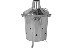 CRAZYGADGET 15 Litre 15L Small Garden Galvanised Metal Incinerator Fire Burning Bin for Wood Paper Leaves