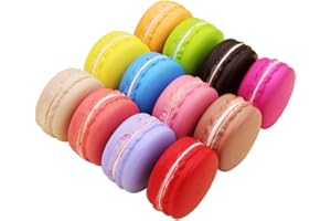GRT, Macaron francesi artificiali ad alta verosimiglianza, oggetti di studio per fotografia, decorazioni fai da te, per caffetteria e pasticceria, per matrimoni e vacanze, set di 12 pezzi