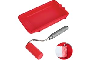 bssmmai Wałek do kleju, klej do drewna, szczotka z silikonową tacką na farbę, szybkie i równomierne nakładanie, wałek wielokrotnego użytku, dozownik kleju do drewna, do rzemiosła, obróbki drewna