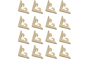 JINXIAN JINXM 24 Stücke Metall Buch Eckenschutz Vintage Buch Ecke Buch Eckenschützer Bronze Schutzecke Kantendekor Metall Antikbeschlag für Fotoalbum Bücher Menüs Notizblöcken (Bronze)