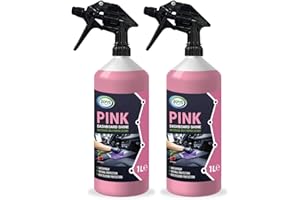 JOVS Pink Dashboard Shine Spray 2 X 1L - Cherry Fragrance | Ultimate Cleaner for Car Dashboards | Interior Plastic Restorer | Professional Grade with Refreshing Scent | Silicone Based Formula.