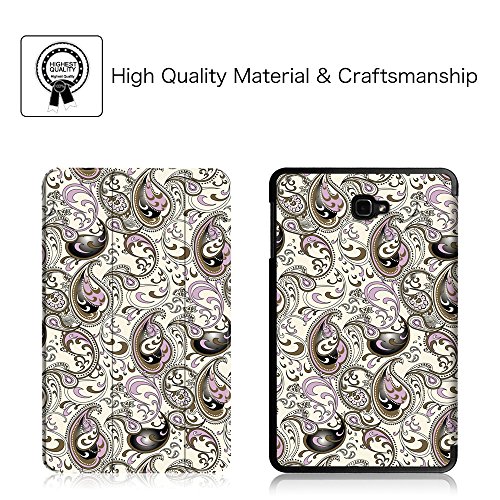 Fintie Samsung Galaxy Tab A 10.1 Hülle – Ultra Schlank Superleicht Ständer Smart Shell Case Cover Schutzhülle Etui Tasche mit Auto Schlaf / Wach Funktion für Samsung Galaxy Tab A 10,1 Zoll T580N / T585N Tablet (2016 Version), Paisleymuster - 3