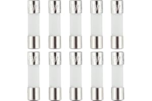 HUAREW F5AL250V 10 Pcs 5 x 20 mm 0.2x0.78 inch Fast Blow Ceramic Tube Fuses 5A 250V