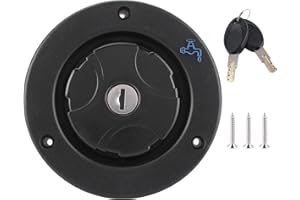 LWUEY Tappo Bloccaggio Ingresso Acqua Gravità RV, Tappo Bloccaggio Riempimento Acqua Fresca 2 Chiavi In Acciaio Inossidabile Adattatore Universale Tenuta Stagna Caravan Rimorchio Campeggio Coperchio Stile