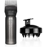mvorry Haarfärbebürste Flasche, Wurzelkamm Applikator Haarfärbemittel Kamm und Kopfmassage Bürste, Hair Oil Applicator Bottle
