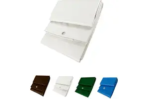 JARDIN202 - Toldo Reforzado Impermeable | Lona Multiusos | con Ojales | Seleccione Medida | 2X3M. (Blanco)