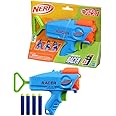 Nerf Elite Junior Racer Easy Play Dart Blaster, 4 Nerf Elite Darts, Nerf Blaster Outdoor Toys For 6 Year Old Boys & Girls