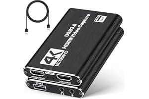 Vantisan 1080P Video Capture Card, 4K HDMI Capture Card, USB 3.0 Game Capture Device, 4K30Hz Video Capture Card for Streaming, Recording, Compatible with Windows/Mac/Linux - Plug & Play