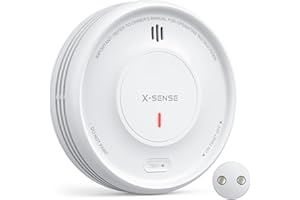 Detector de Humo Inteligente X-Sense con Montaje Magnético, Interconectado Inalámbrico, Batería Reemplazable de 10 Años, Función App Requiere Estación Base SBS50, Modelo XS0D-MR, 1 Unidad