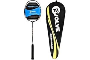 PALIO EVOLVE Evolve 8-64 Badminton Racket with High Tension String | 8U Ultra-Light 40T High Modulus Graphite | Professional lightweight Racket with Case for Men, Women (Set of 1)