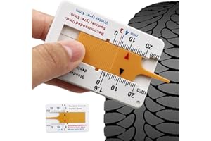 USTNIR 2 Stücke Profiltiefenmesser, 0-20 mm Kunststoff Tiefenmesser, Kunststoff Reifenprofil Tiefenmesser, Reifen Profiltiefenmesser,Tiefe Meter Vernier Tiefenmessschieber,fur Motorrad Fahrzeug Auto