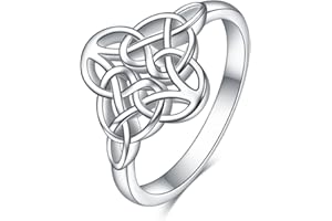 URONE Celtic Knoten Ring Sterling Silber Trinity Knot Band Ring Viking Irisch Norse Engagement Versprechen Ringe Schmuck Geschenke Für Frauen Mädchen 7/8