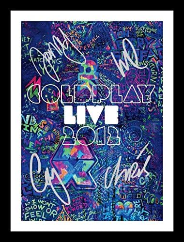 Coldplay Autographed Signed And Framed A4 21cm x 29.7cm Poster Photo