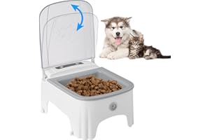 MAKDLY Automatic Cat Feeder with Timer,Automatic Feeder for Cats & Dogs with Infrared Sensor Cover,700ml Large Capacity,Pet Food Dispenser with Removable Bowl,2000mAh Rechargeable Moisture Proof Smart Bowl