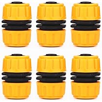 Flintronic Schlauchverbinder 1/2 Zoll - 10 Stück, Kunststoff, Gelb