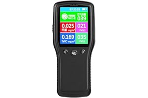 JIXIN Moniteur Portable De Qualité De L'air, Détecteur 8 En 1 De Mesure De La Qualité De L'air PM2.5 PM10 Formaldéhyde HCHO TVOC LCD Détecteur Numérique Pour Le Bureau À Domicile Et Diverses Occasions