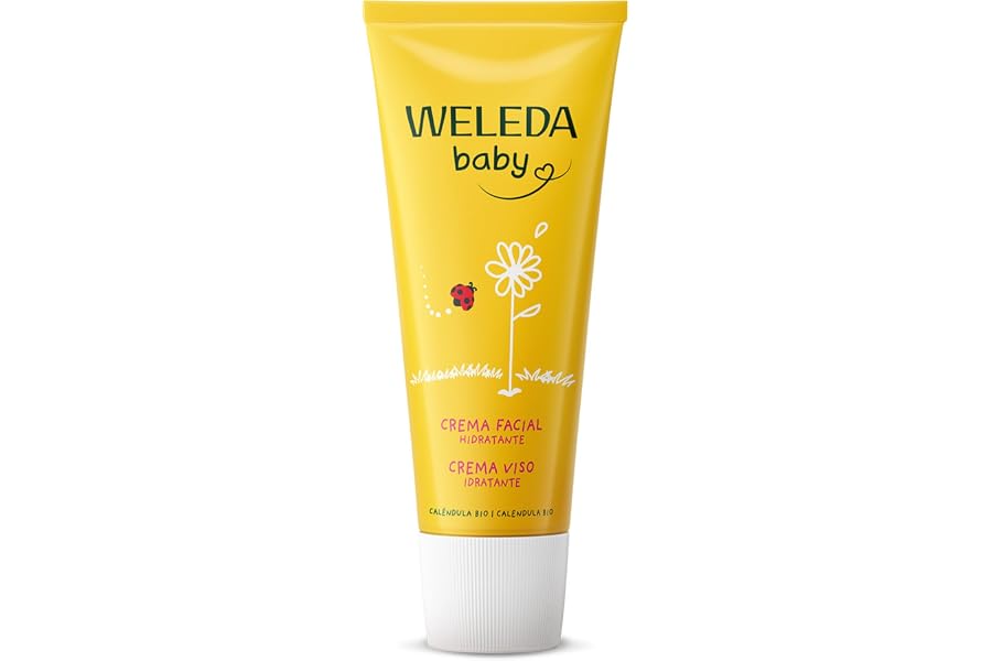Weleda - Crema Facial de Caléndula para Bebé, Cuida, Calma, Protege y Aporta Hidratación, Apto para Pieles Sensibles y Secas 