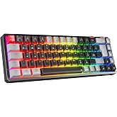 Rampage YORU Mini PRO Siyah/Gri 2.4ghz+BT5.0+Type-C Red Swich Q Mekanik Gaming Oyuncu Klavye RGB