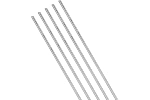 QUARKZMAN 200mm x 3mm Inossidabile Acciaio 304 x 5pz Aste di Acciaio Inox Lineare Albero Metrico Rotondo Barra Asta Terra Stock per Bricolage Fai-Da-Te