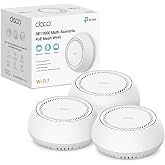 TP-Link Deco BE65-PoE (3-Pack) - WiFi 7 Mesh BE9300 Triband System, Mesh AX/BE Router with PoE, 2 5GbE Ports, MLO, Whole Home