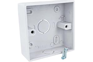 LEDLUX Scatola Incasso Muro Parete Quadrata 86X86, Stile Standard Cinese, Ottimo Per Termostato Touch Panel, In plastica (86X86X33mm)