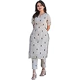ANNI DESIGNER Women's Rayon Viscose Straight Printed Kurta with Pant