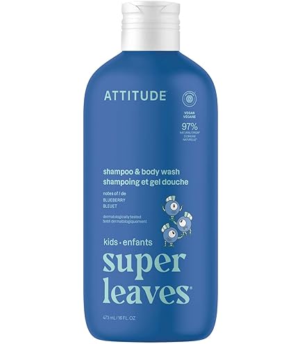 ATTITUDE Shampoo and Body Wash for Kids, EWG Verified Hair and