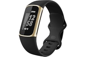 ‎DIRRELO Dirrelo Armband Compatible with Fitbit Charge 5 Armband/Fitbit Charge 6 Armband für Damen Herren，Weich Silikon Uhrenarmband, Sport Wasserdicht Ersatzarmband für Fitbit Charge 5 Charge 6, Klein Groß