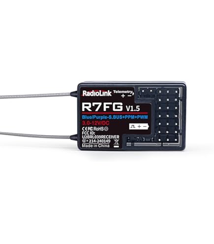 Radiolink-transmisor de Radio RC6GS V3, 7 canal, receptor giroscópico