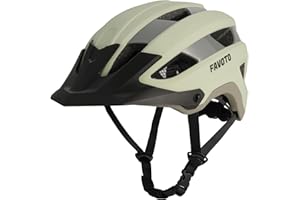 Favoto Mountain Bike Helmet Lightweight Adult MTB Road Bicycle Helmet, Adjustable Cycling Helmet for Men and Women, Triple-Shell Design, CE Certified