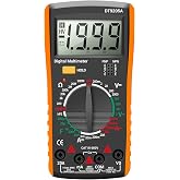 Telituny Professional Digital Polymeter, AC/DC Digital Multimeter, 1999 Counts Voltmeter Ammeter Ohmmeter, LCD Electrical Tes