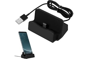 ZFRITP Ladestation Mit 1 M Kabel,Typ C Ladestation,Ladegeräte Mobiltelefone Vom Typ C, Standladegerät Kompatibel,Für Heimbüros